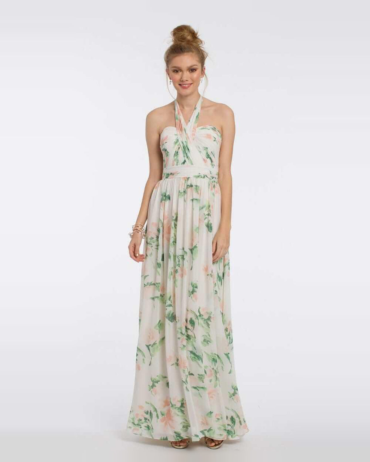 Halter Neck A-Line Floor-Length Prom Dress for Formal Dance