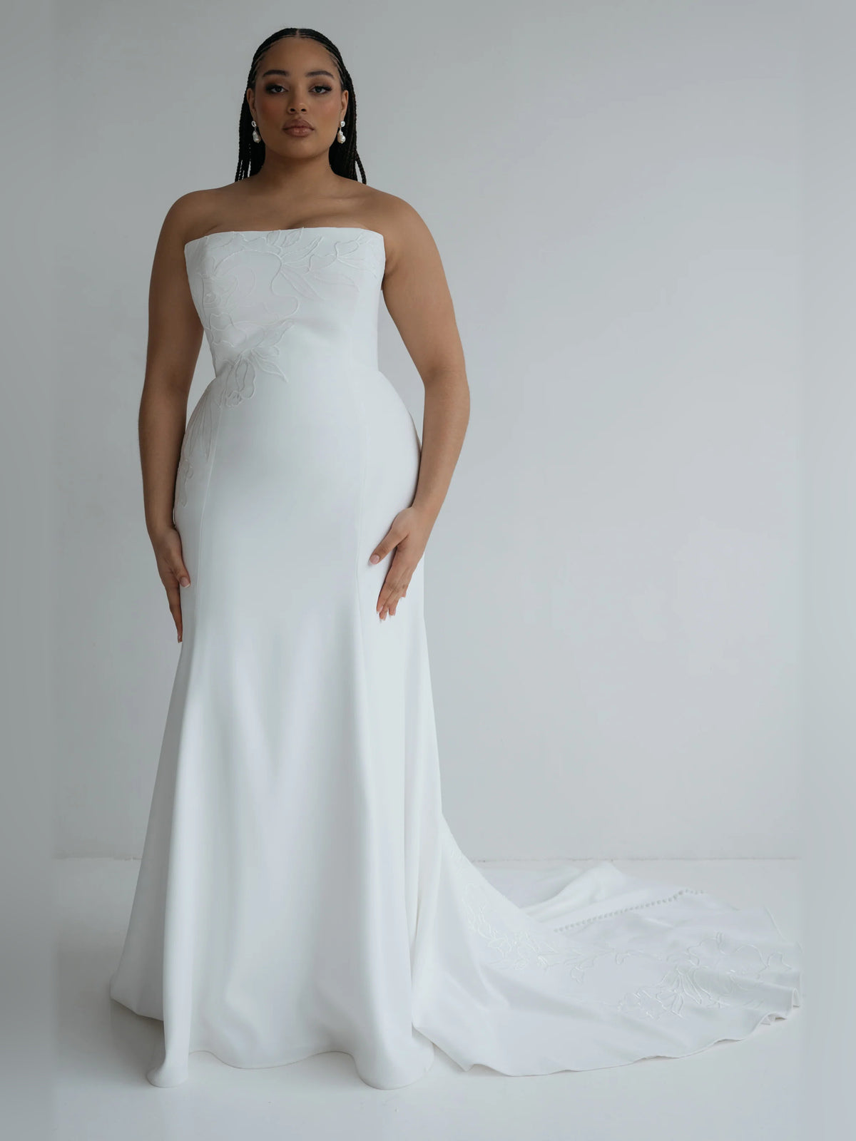 Fit-and-Flare Floor-Length Formal Dress for Ceremony Dinner