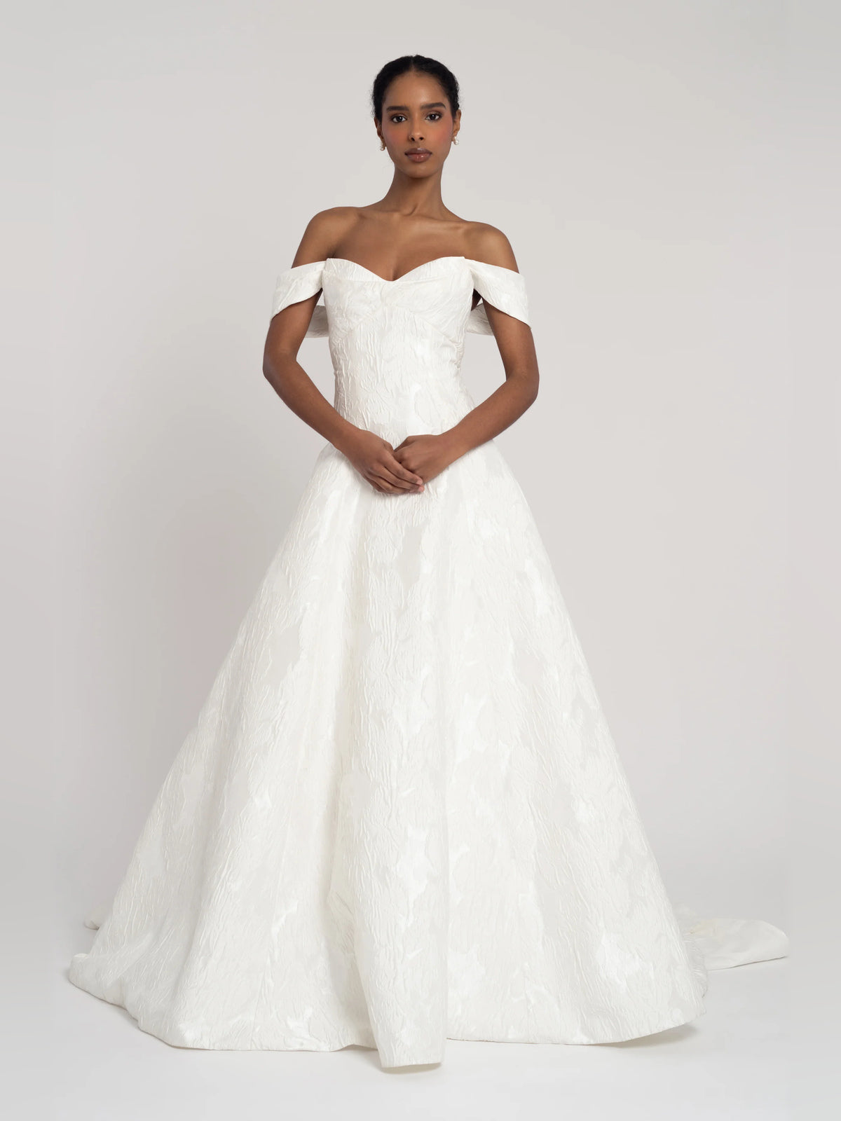 Off Shoulder A-Line Floor-Length Formal Dress for Reception Party