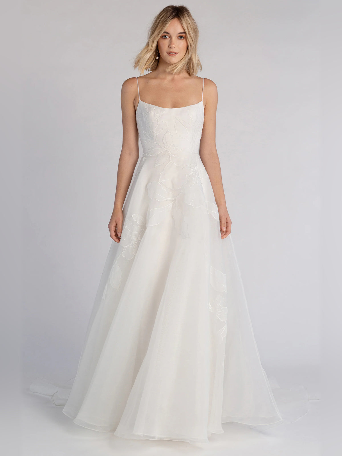 Scoop Neck Ball-Gown Floor-Length Formal Dress for Dinner Event