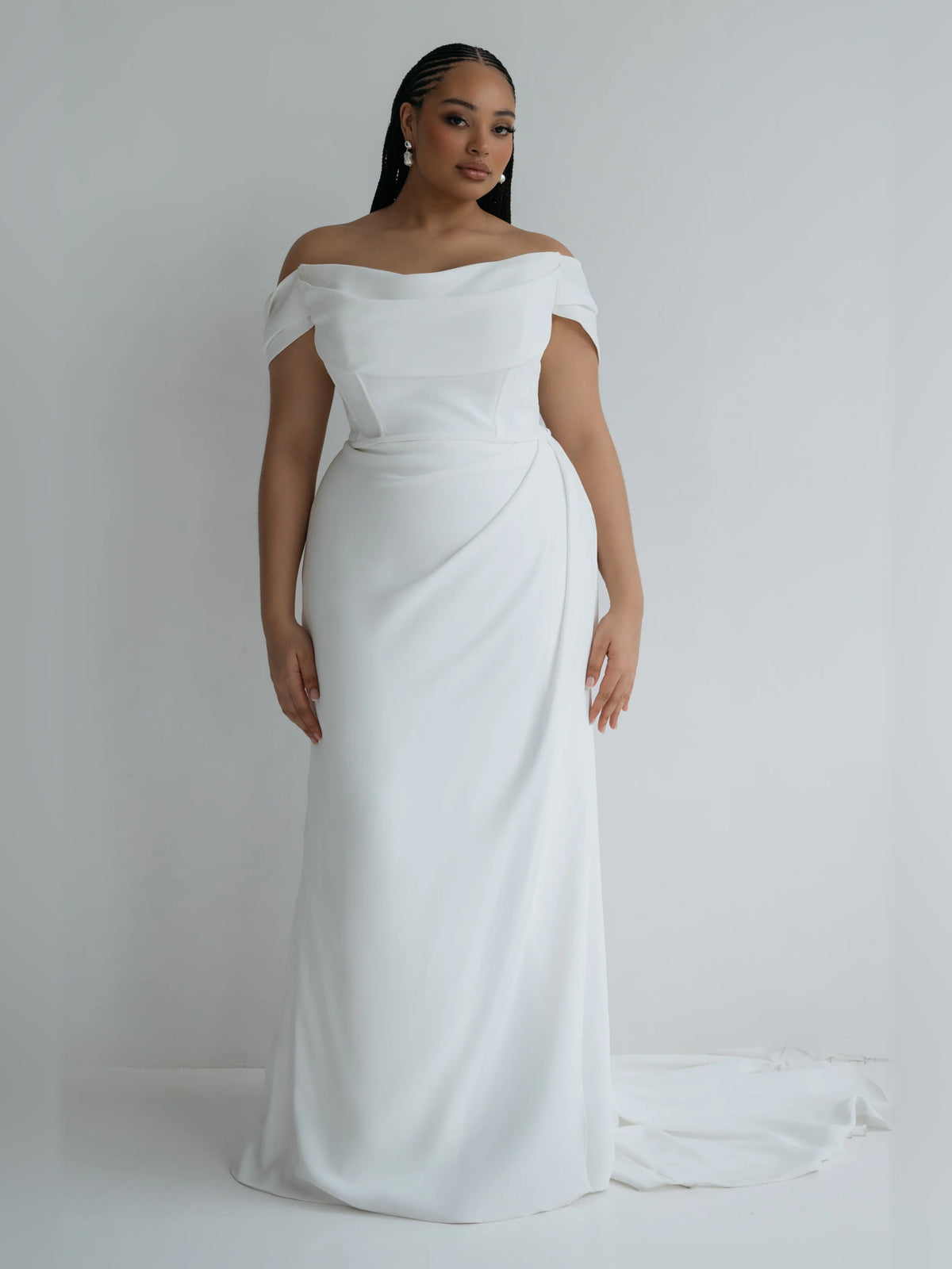 Pleated Draped Cowl Neck A-Line Floor-Length Formal Dress for Holiday Gala