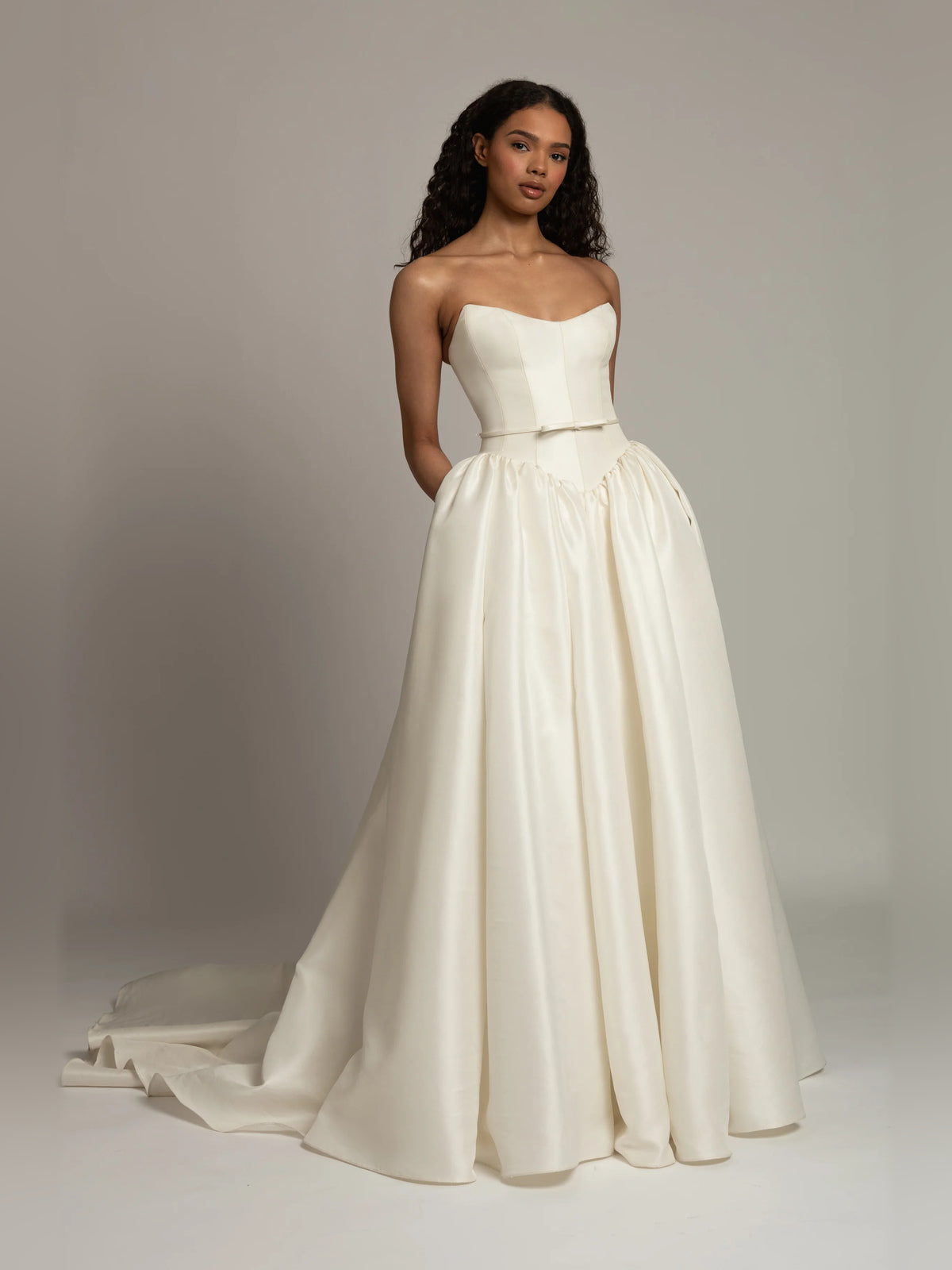 Bow Ball-Gown Floor-Length Formal Dress for Summer Gala