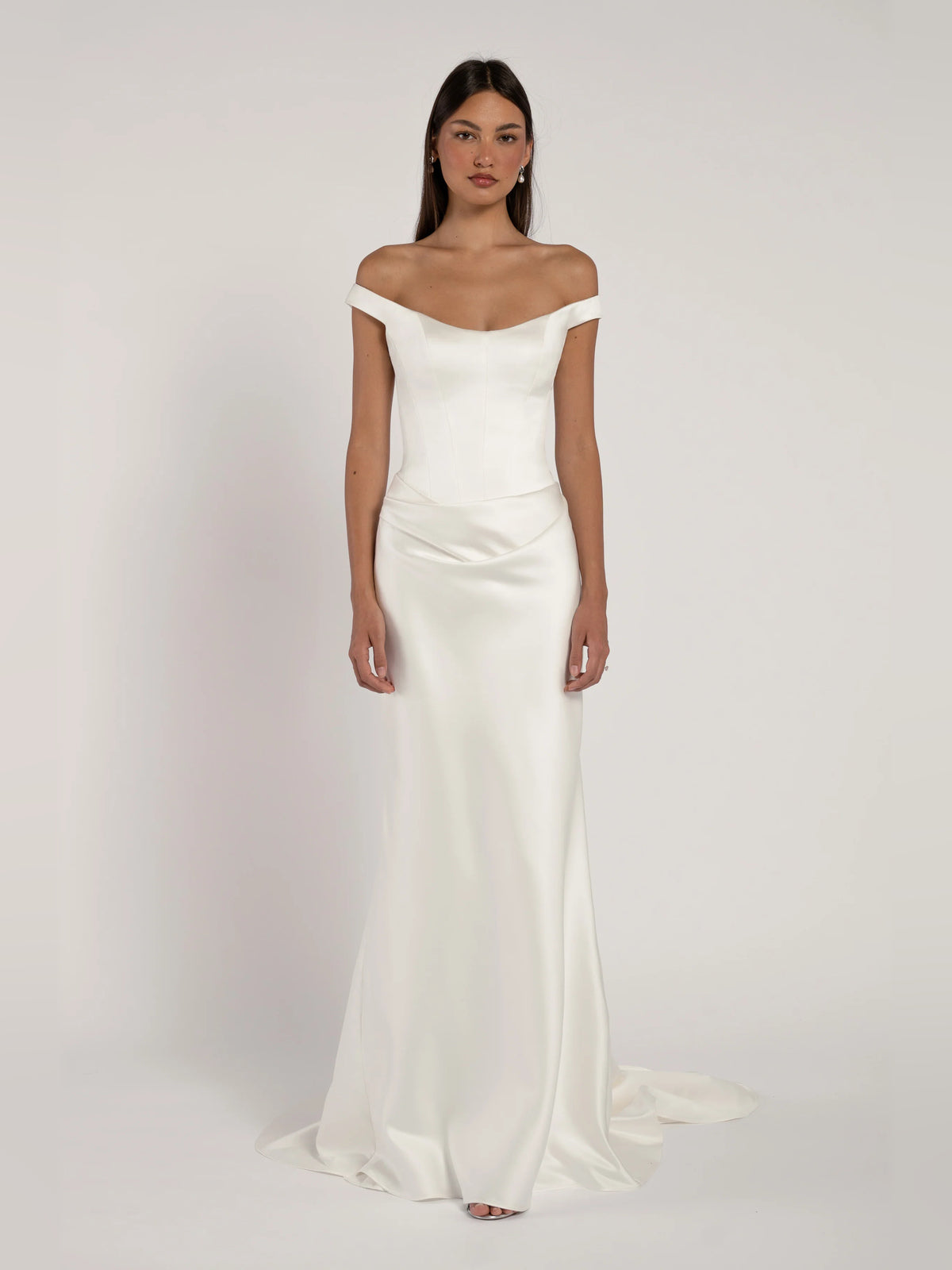 Draped Off Shoulder A-Line Floor-Length Formal Dress for Banquet