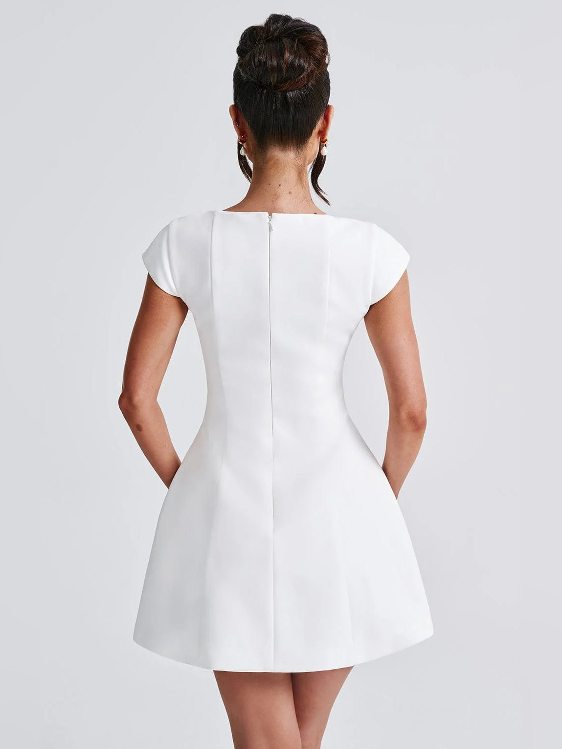 Square Neck A-Line Mini Homecoming Dress for Dinner Reception