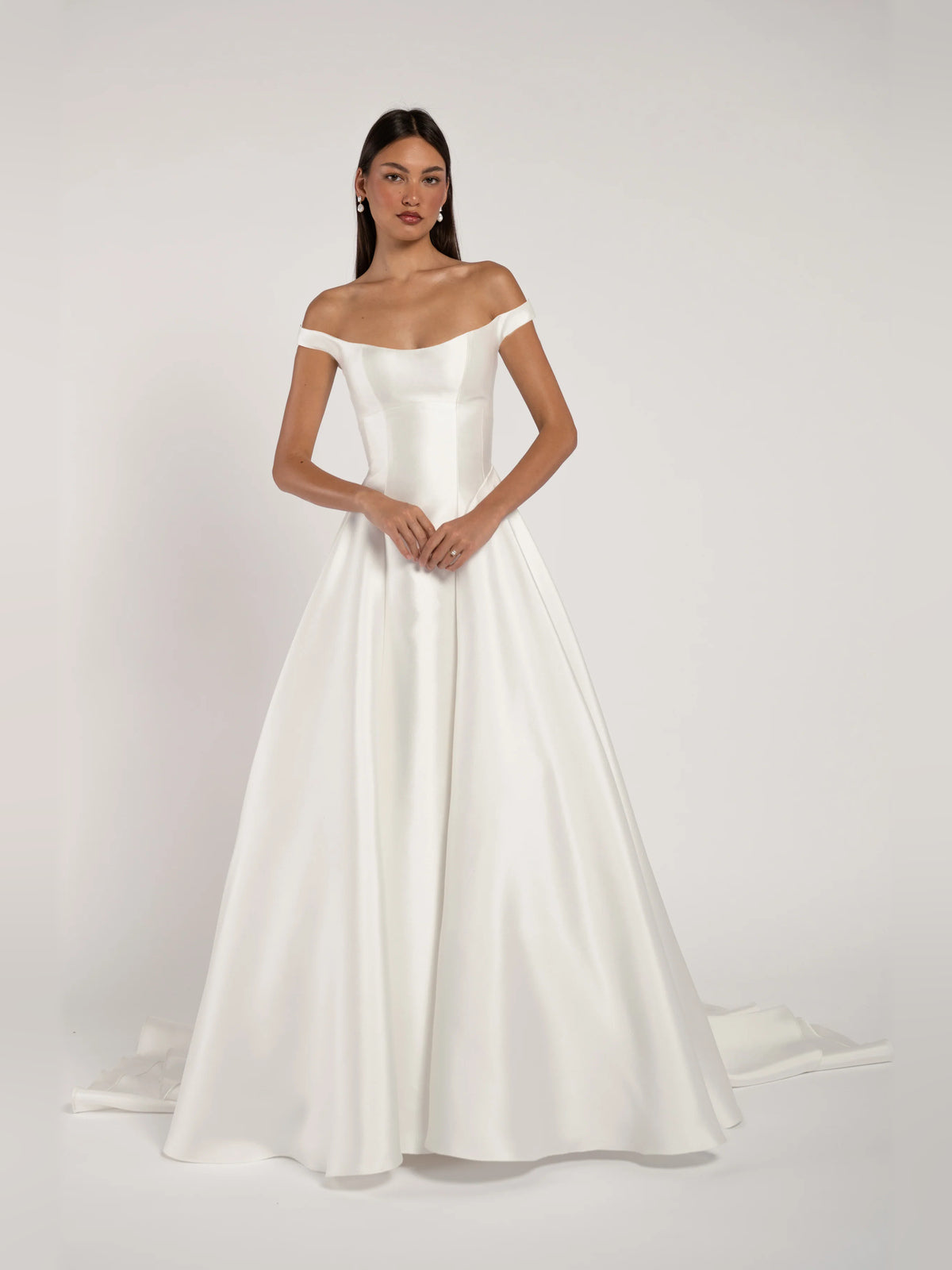 Off Shoulder Ball-Gown Floor-Length Formal Dress for Holiday Party