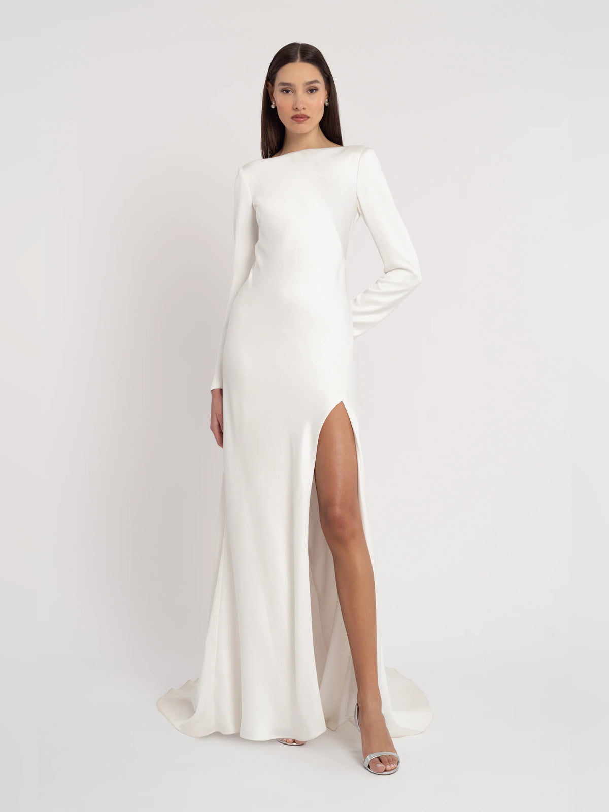 Long-Sleeve Sheath Floor-Length Formal Dress for Milestone Birthday