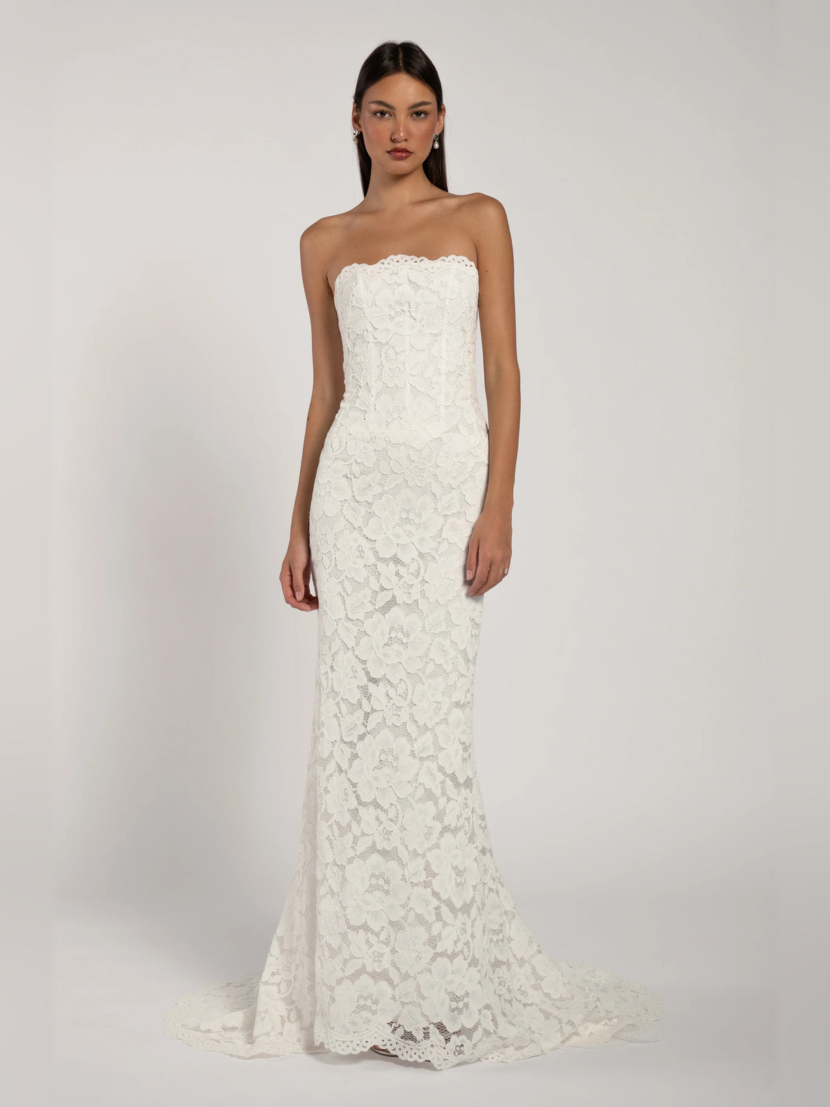 Fit-and-Flare Floor-Length Formal Dress for Reception