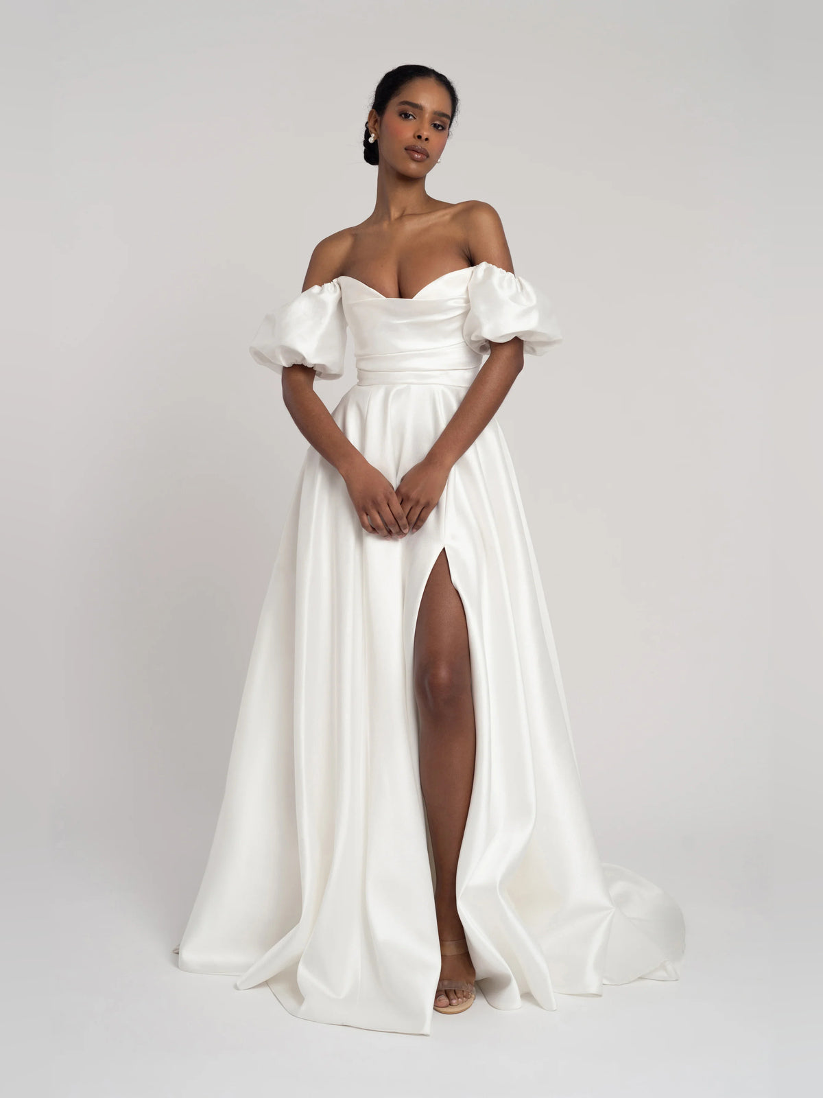Draped Cowl Neck Ball-Gown Floor-Length Formal Dress for Festive Dinner