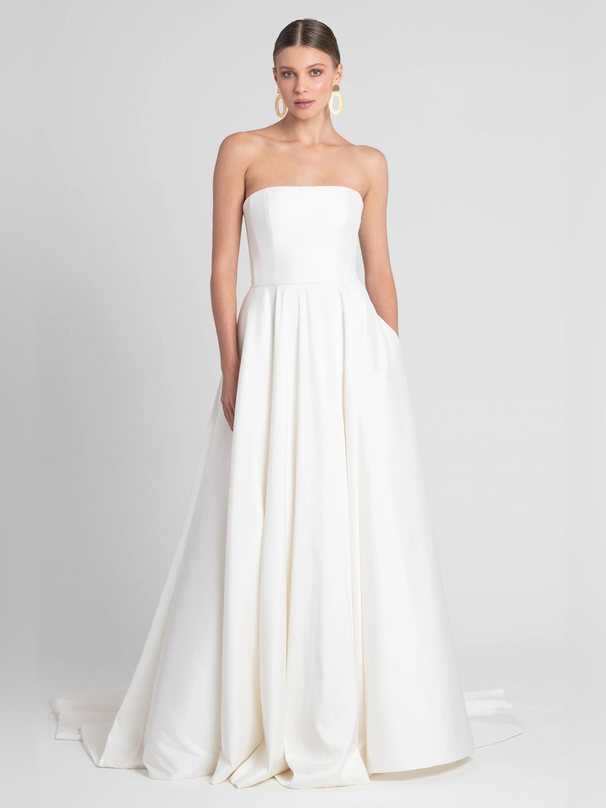 Strapless A-Line Floor-Length Formal Dress for Formal Gathering