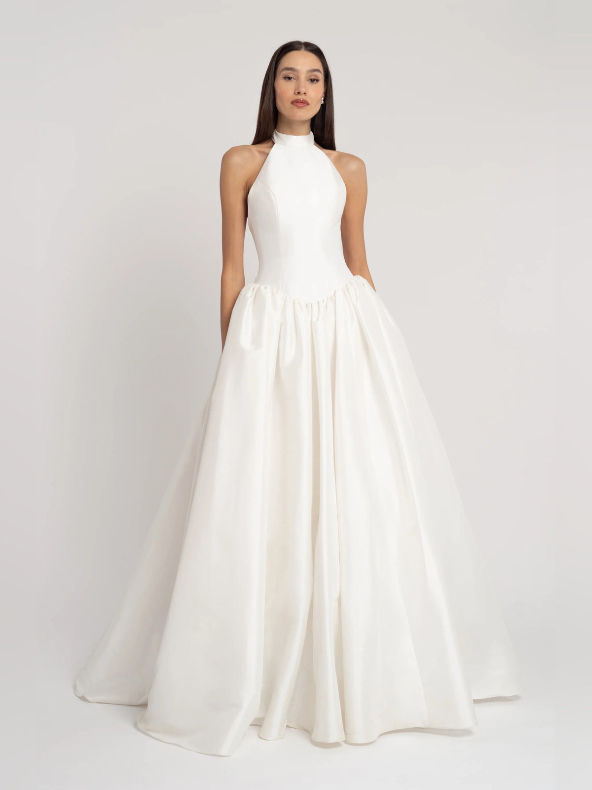 Halter Neck Ball-Gown Floor-Length Formal Dress for Bridal Shower