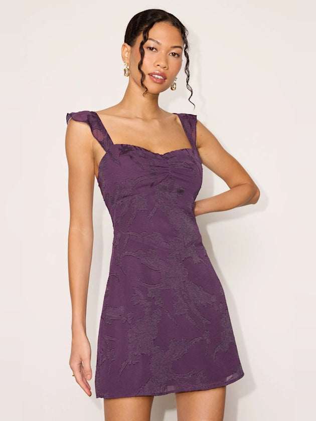 Floral Mini Homecoming Dress for Wedding Weekend