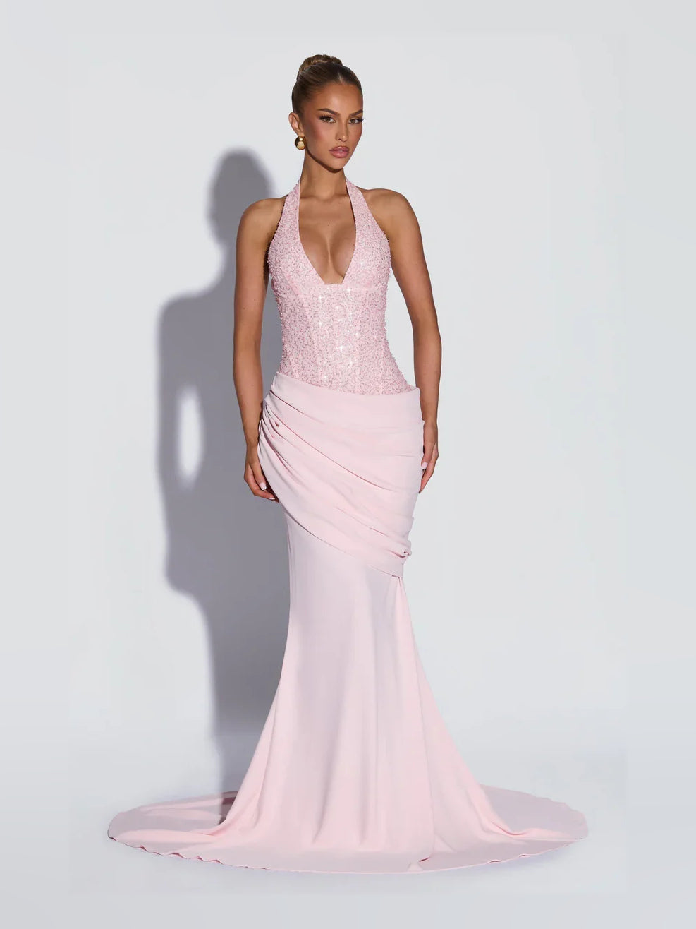 Ruched Corset Sweetheart Mermaid Maxi Prom Dress for Charity Ball