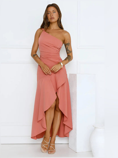 Rule Breaker One Shoulder Midi Formal Dress