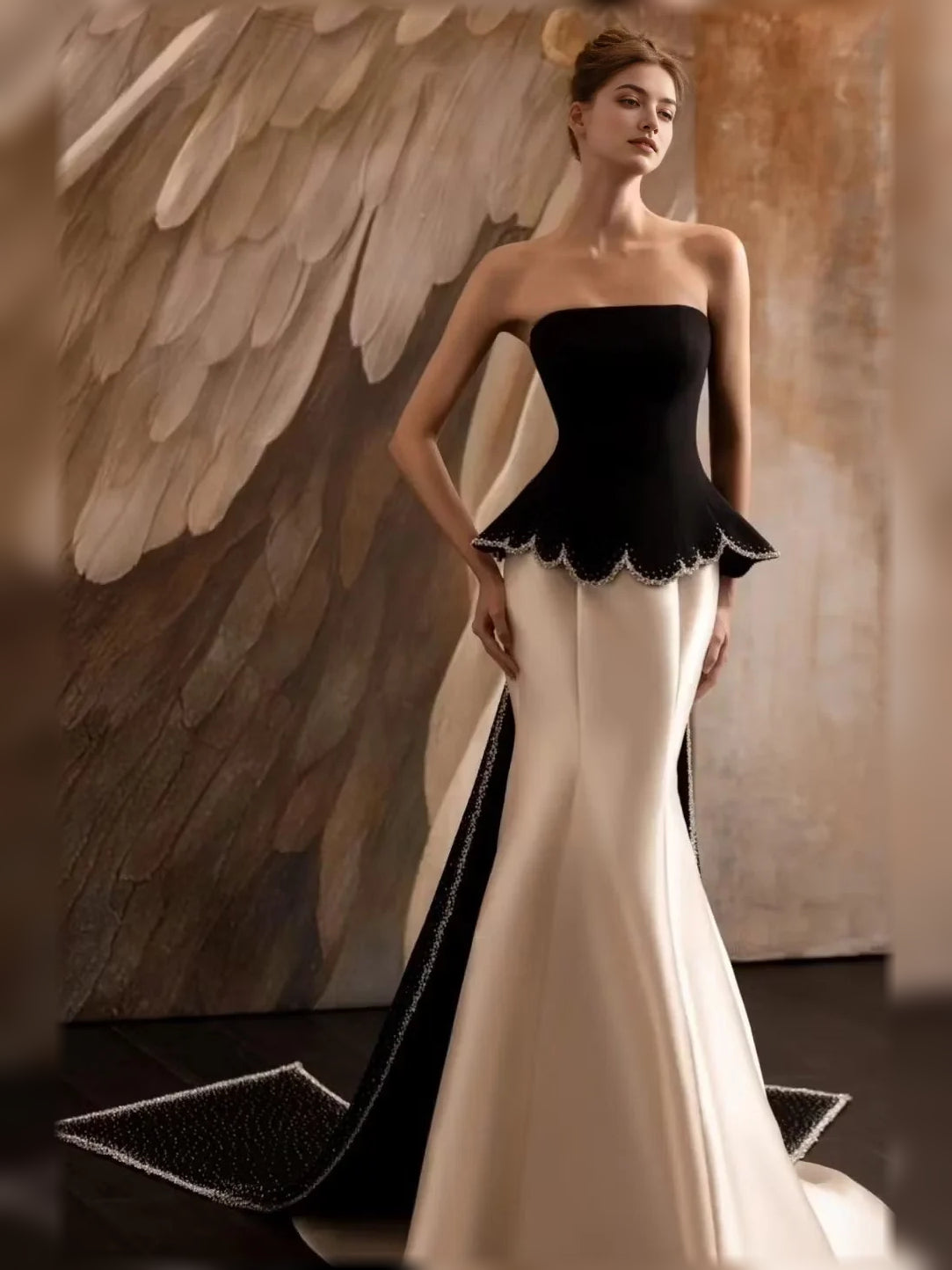 Strapless Mermaid Floor-Length Formal Dress