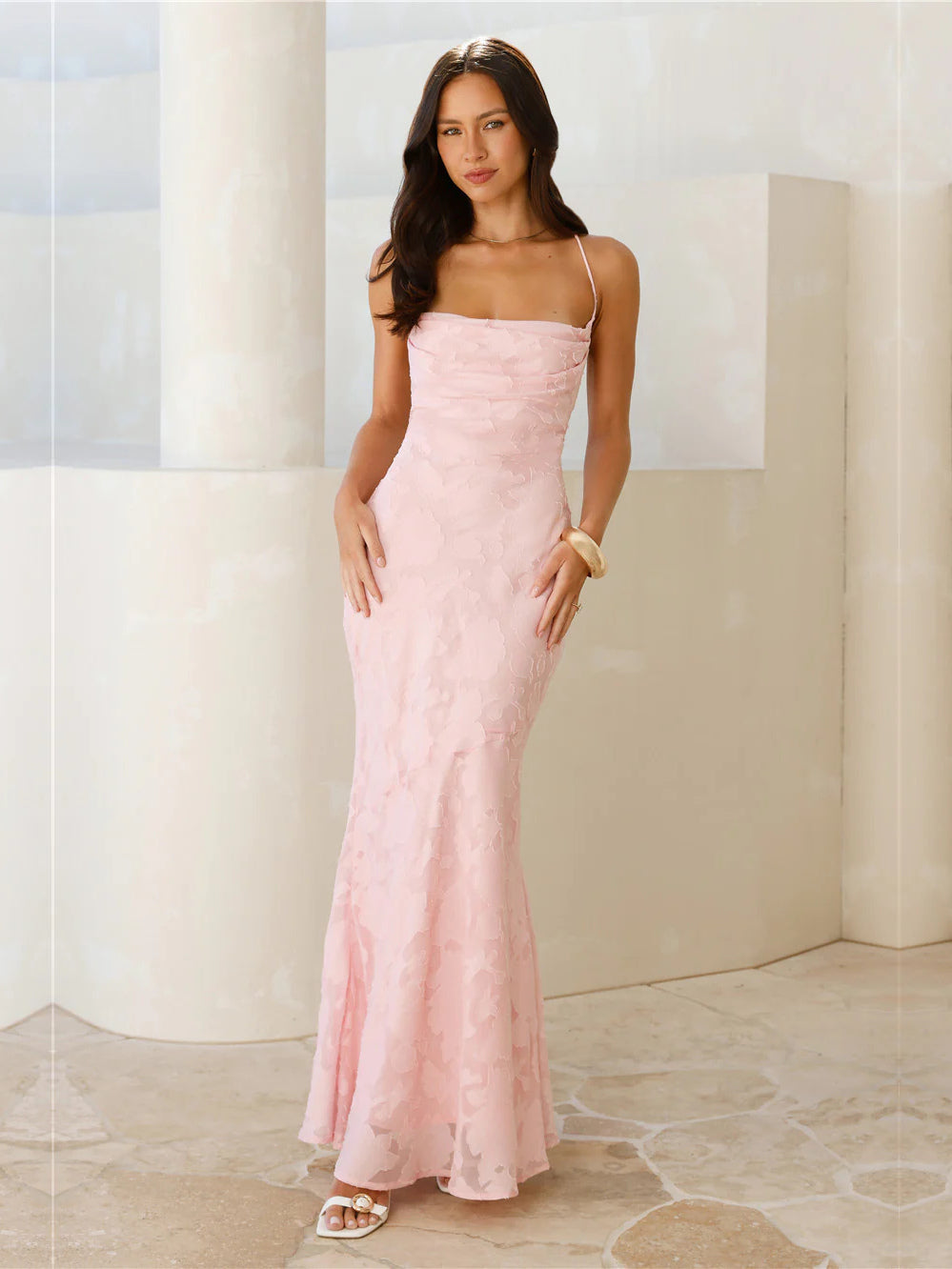 Sweetheart Lace-Up Back Mermaid Maxi Formal Dress