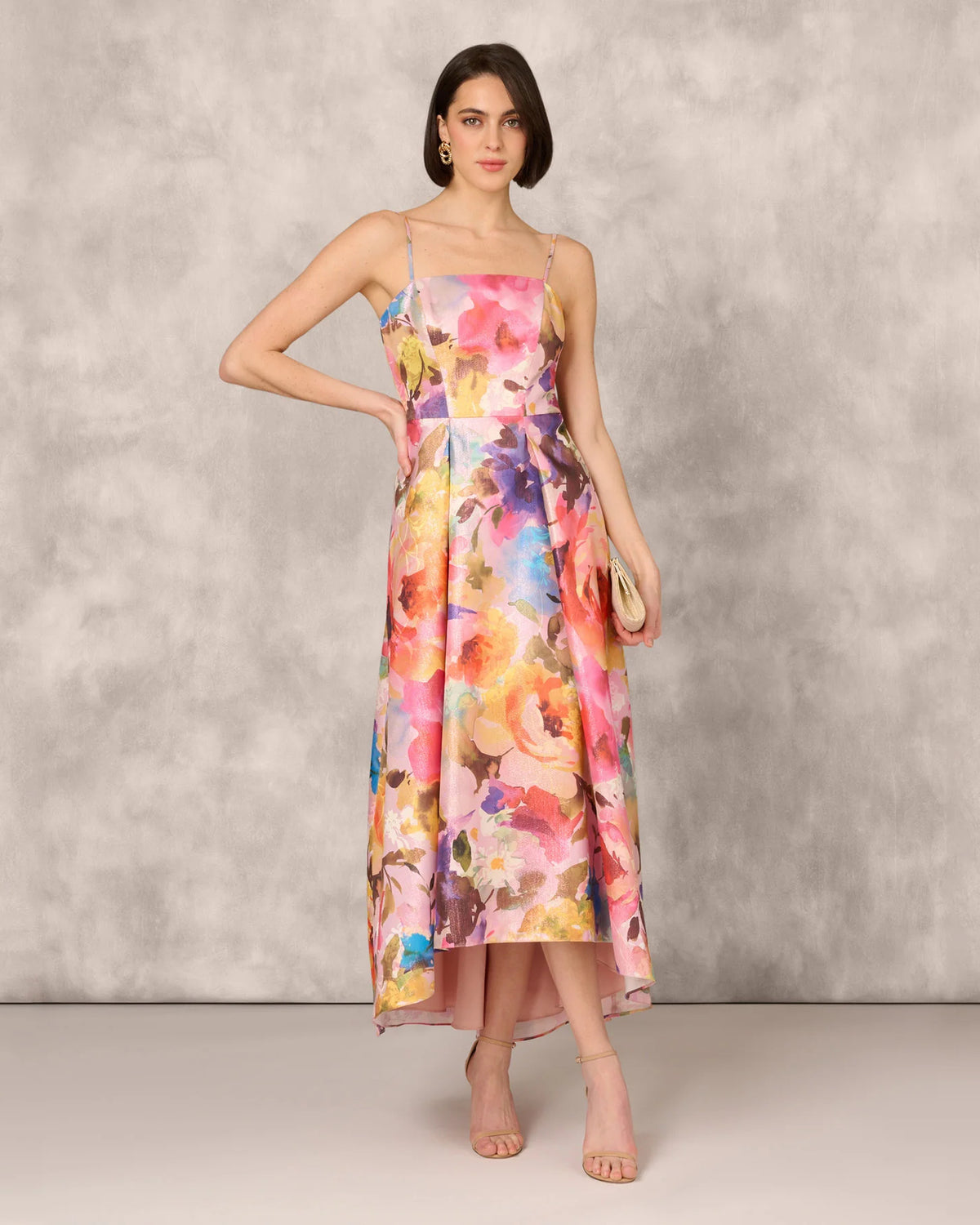 Beaded Strapless A-Line High-Low Mother of the Bride Dress for Anniversary Celebration