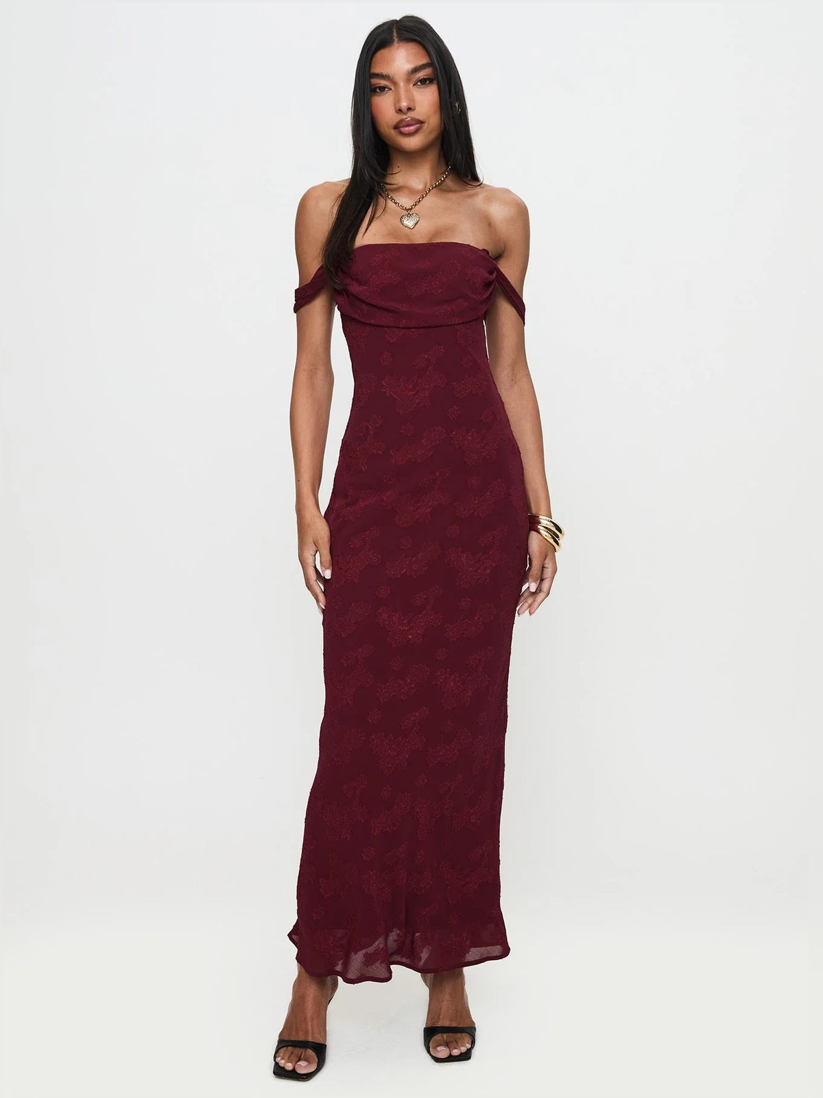 Off Shoulder Mermaid Maxi Satin Prom Dress for Pageant