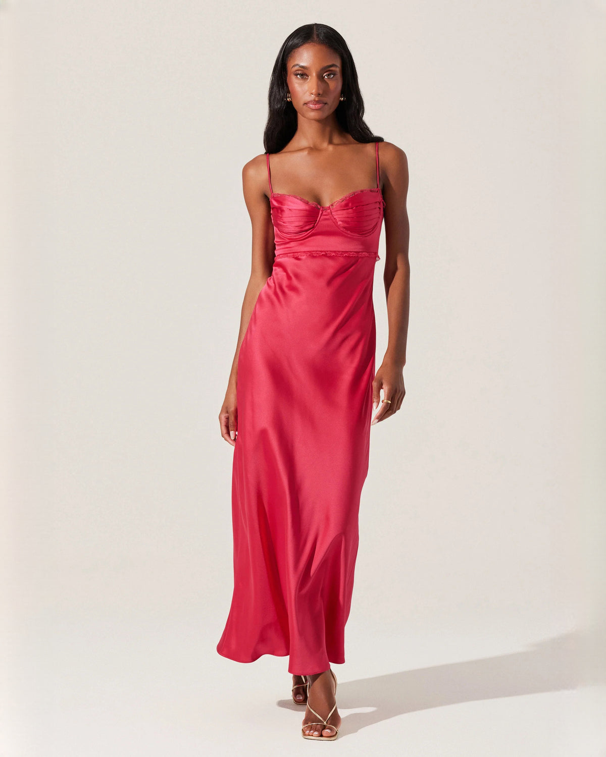 Romantic Wedding Reception Sleeveless Satin A-Line Maxi Bridesmaid Dress