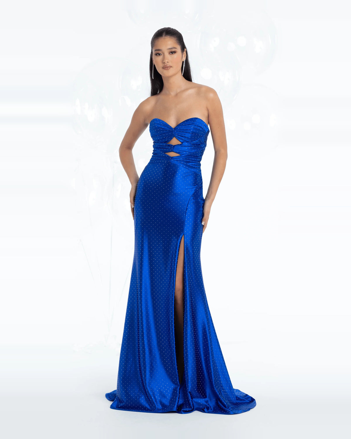 Pleated Side-Slit Sweetheart Trumpet Maxi Prom Dress for Charity Ball