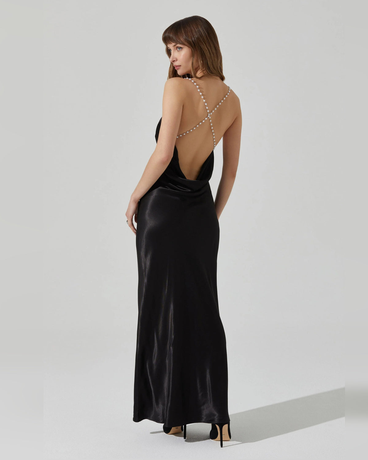 Spaghetti Strap A-Line Maxi Formal Dress for Evening Wedding