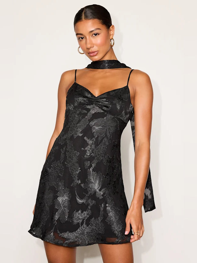 Floral Sheath Mini Homecoming Dress for Campus Gala
