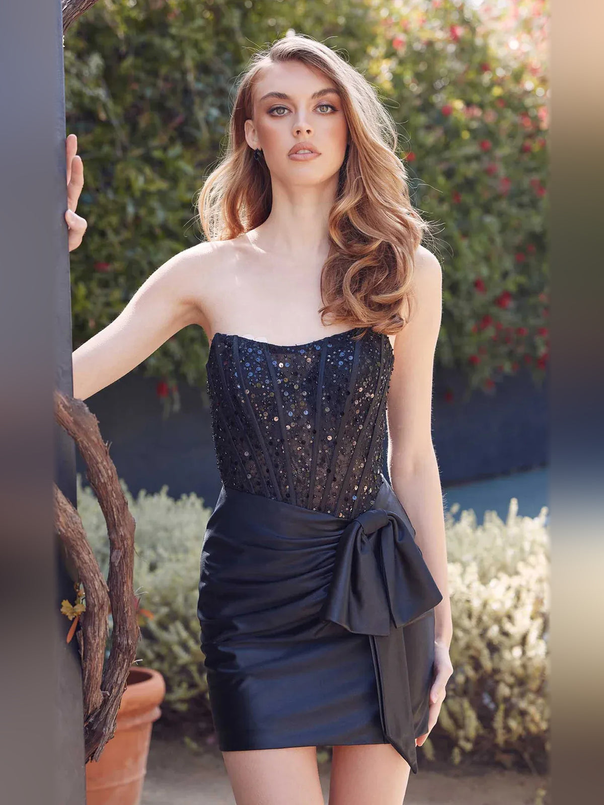 Ruched Draped Strapless Bodycon Mini Satin Homecoming Dress for Hotel Reception