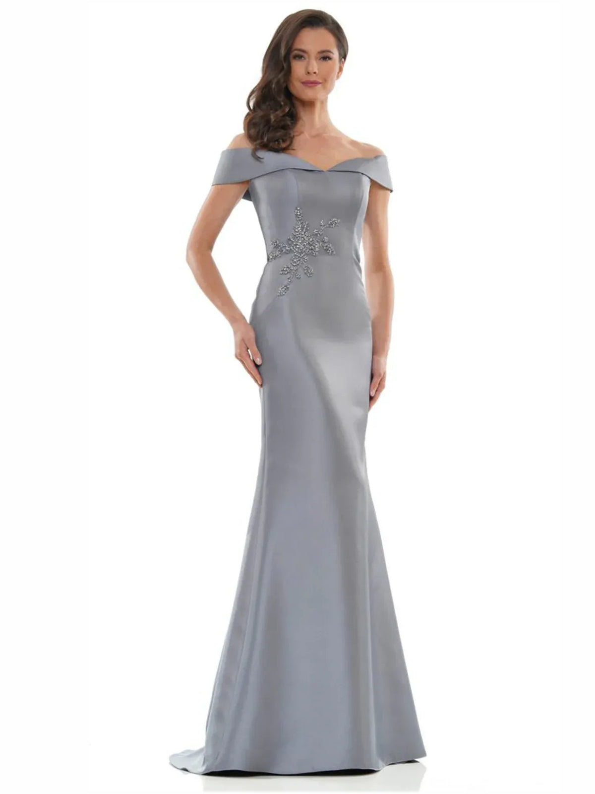 Off-The-Shoulder Beading Mermaid Floor-Length Elegant Formal Dress