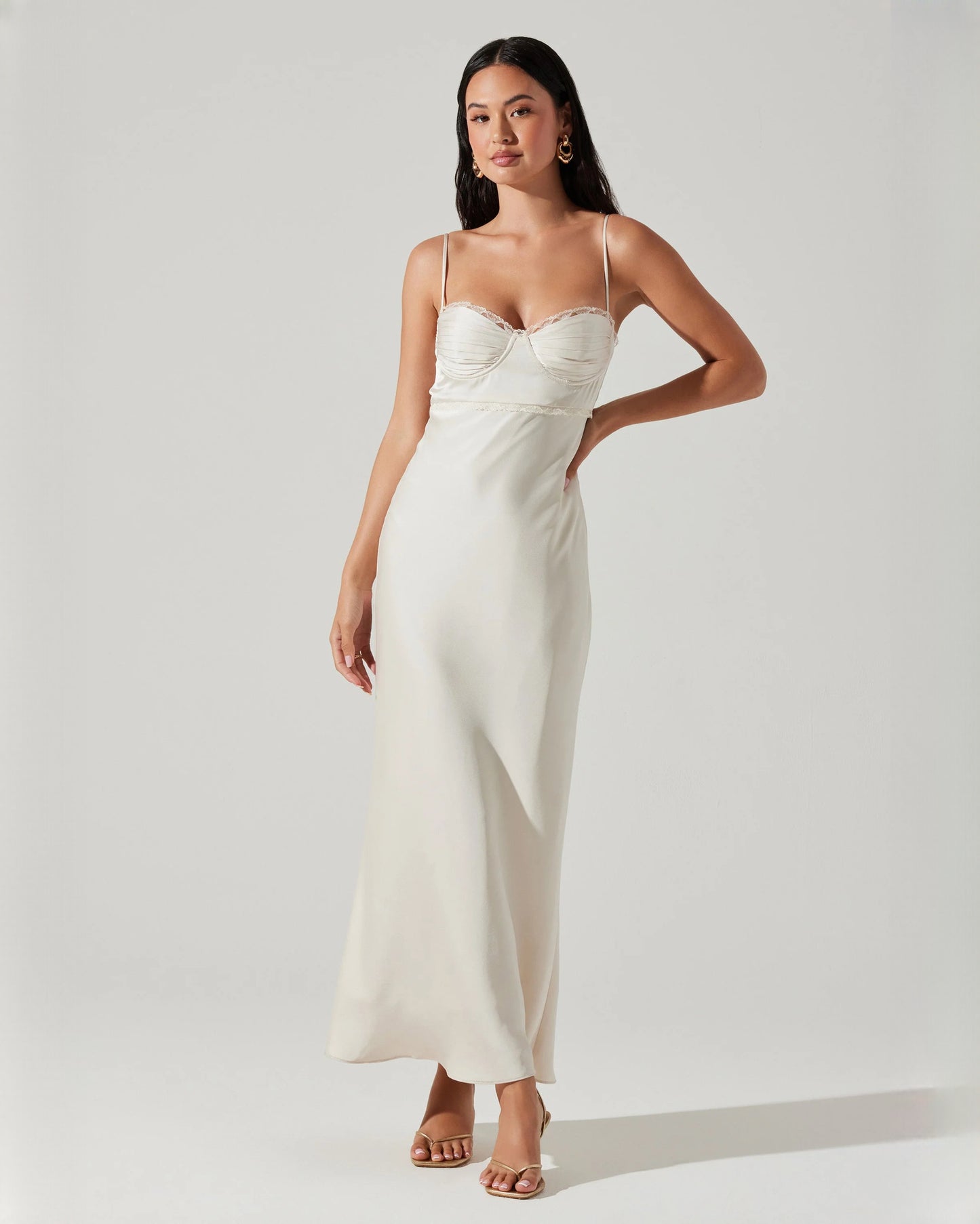Romantic Wedding Reception Sleeveless Satin A-Line Maxi Bridesmaid Dress