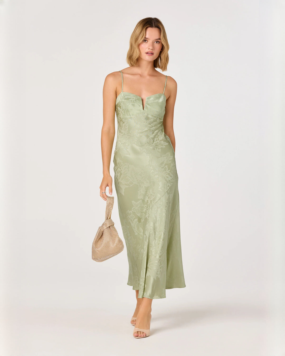 Refined Wedding Party Sleeveless Satin A-Line Maxi Bridesmaid Dress