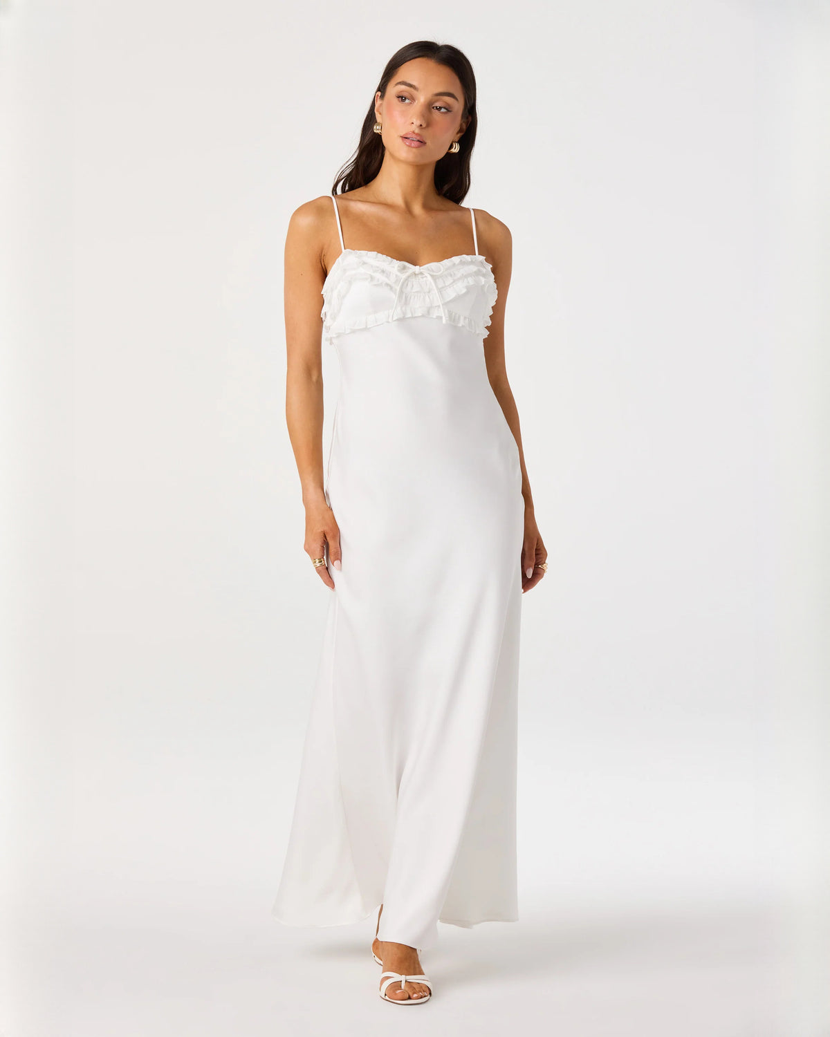 Modern Evening Event Sleeveless Satin A-Line Maxi Bridesmaid Dress