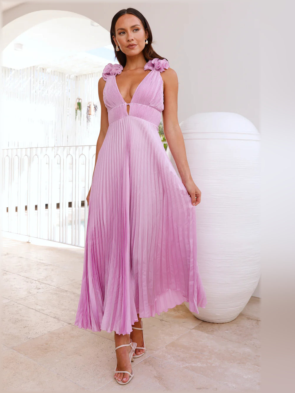 Something Special Satin Midi Formal Dress