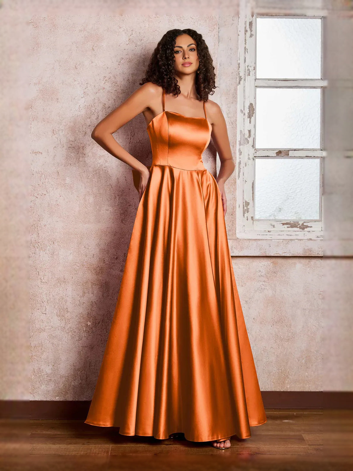 Bow Sweetheart A-Line Floor-Length Satin Prom Dress for Hotel Gala