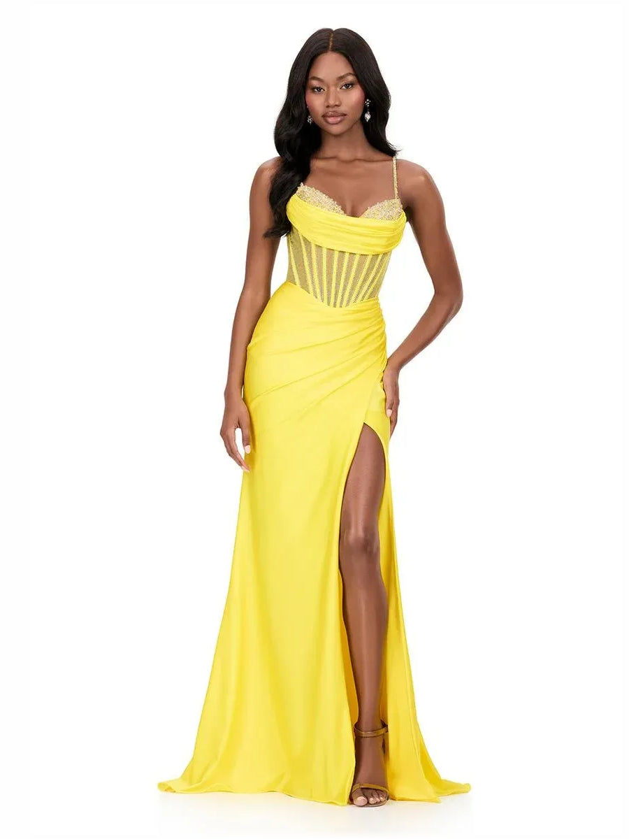 Sweetheart Spaghetti Strap Corset Floor-Length Mermaid Formal Dress