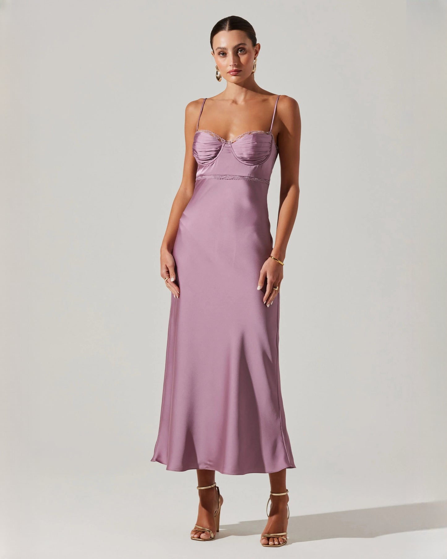 Romantic Wedding Reception Sleeveless Satin A-Line Maxi Bridesmaid Dress
