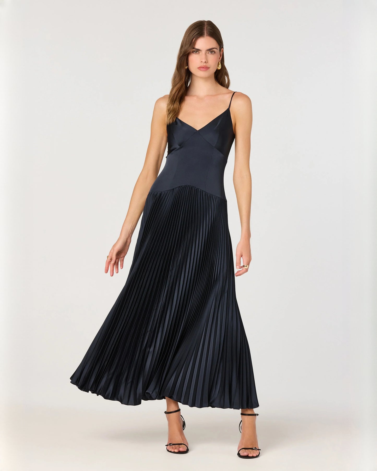 Romantic Special Occasion Sleeveless Satin A-Line Maxi Bridesmaid Dress