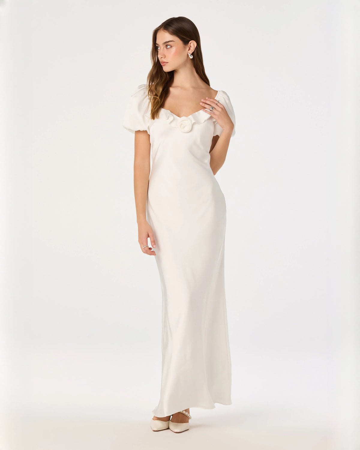 Refined Wedding Ceremony Sleeveless Satin A-Line Maxi Bridesmaid Dress