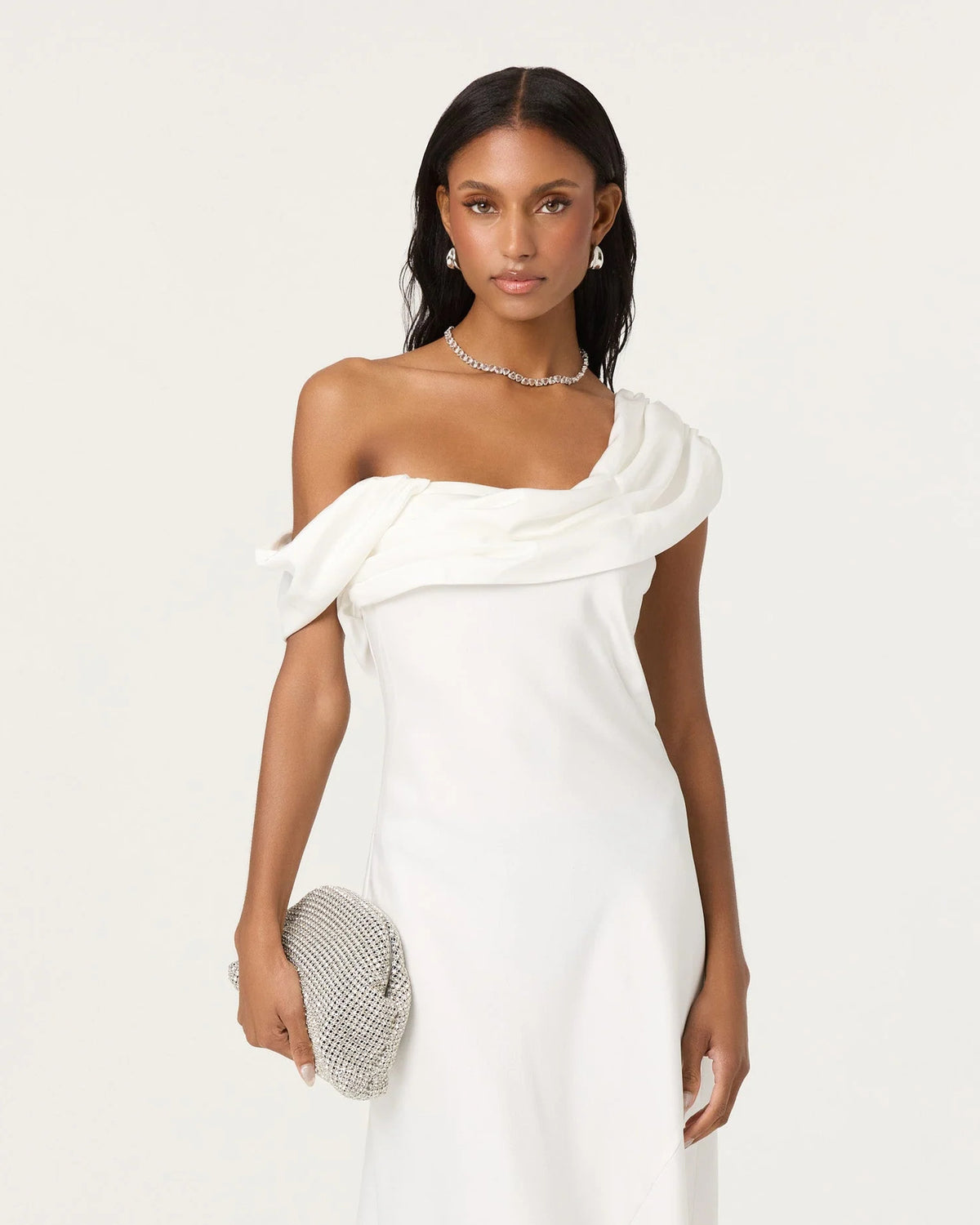 One-Shoulder A-Line Maxi Formal Dress for Formal Dinner