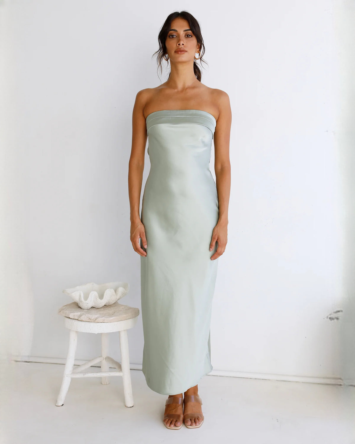 Timeless Wedding Ceremony Sleeveless Satin A-Line Maxi Bridesmaid Dress
