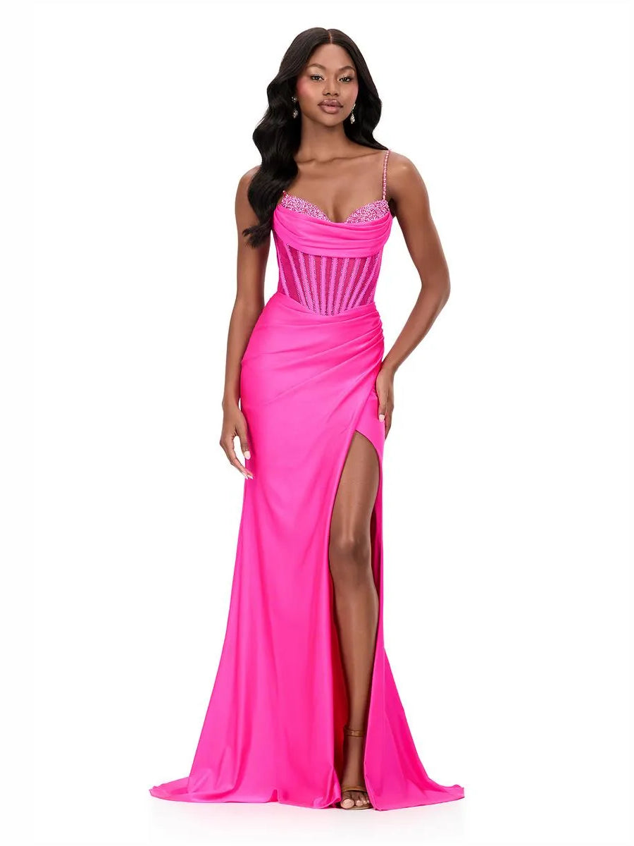 Sweetheart Spaghetti Strap Corset Floor-Length Mermaid Formal Dress