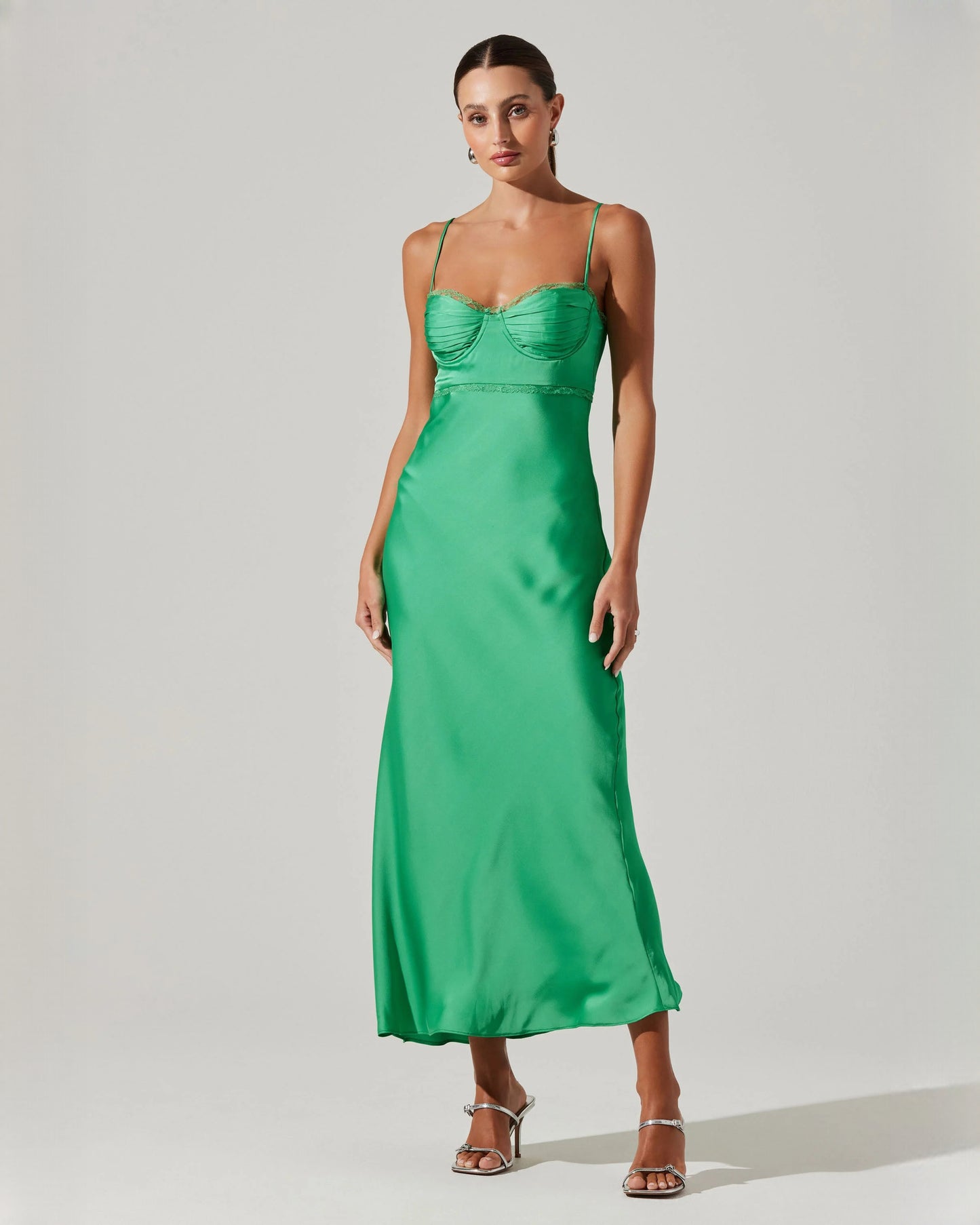 Romantic Wedding Reception Sleeveless Satin A-Line Maxi Bridesmaid Dress