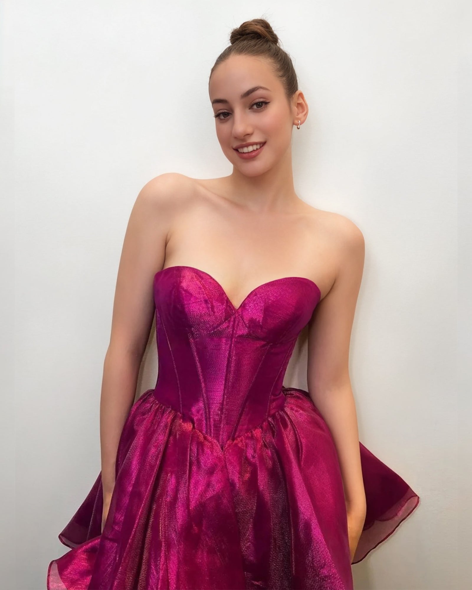 structured corset party dress