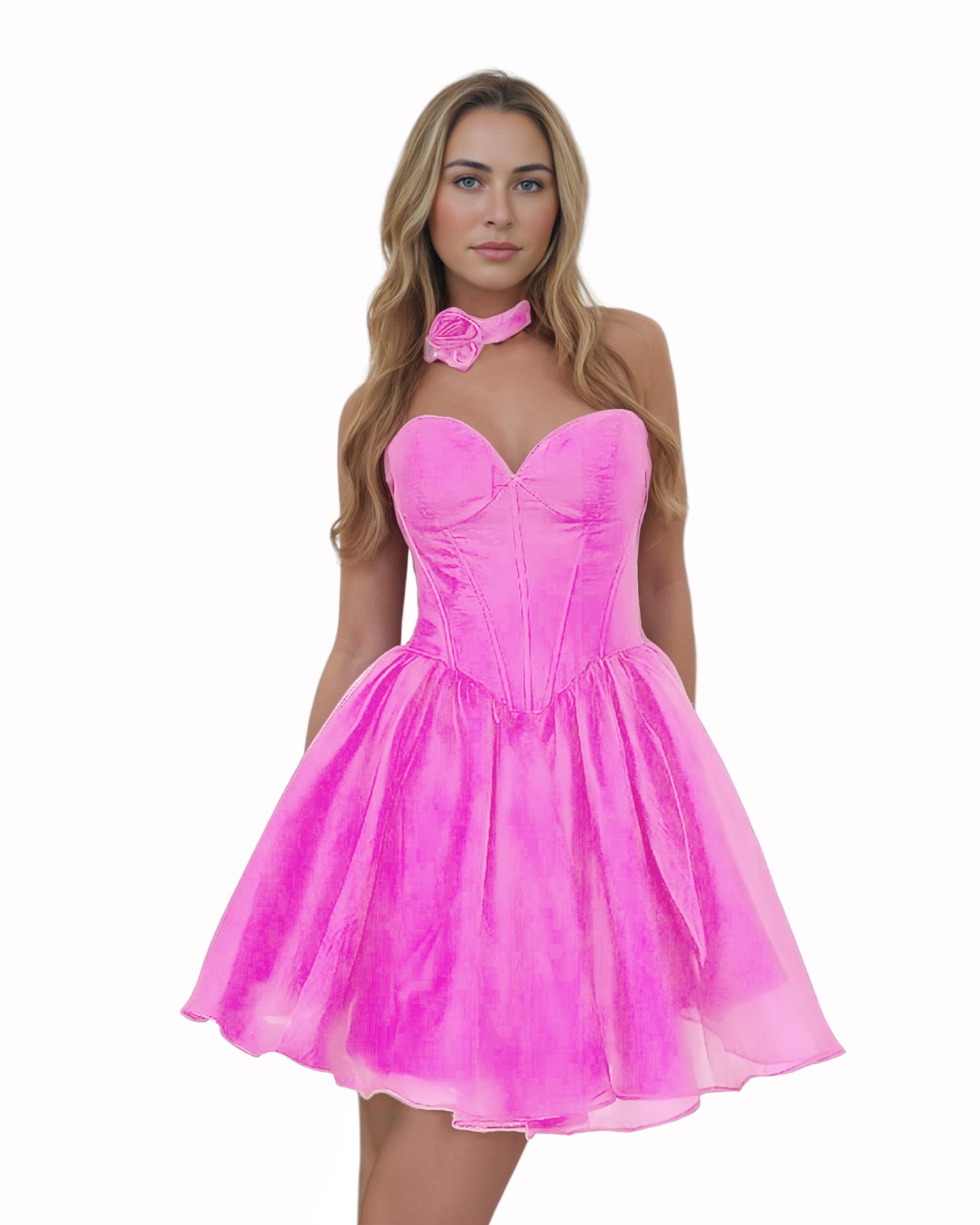 Tulle Strapless Corset Mini Cocktail Homecoming Dress