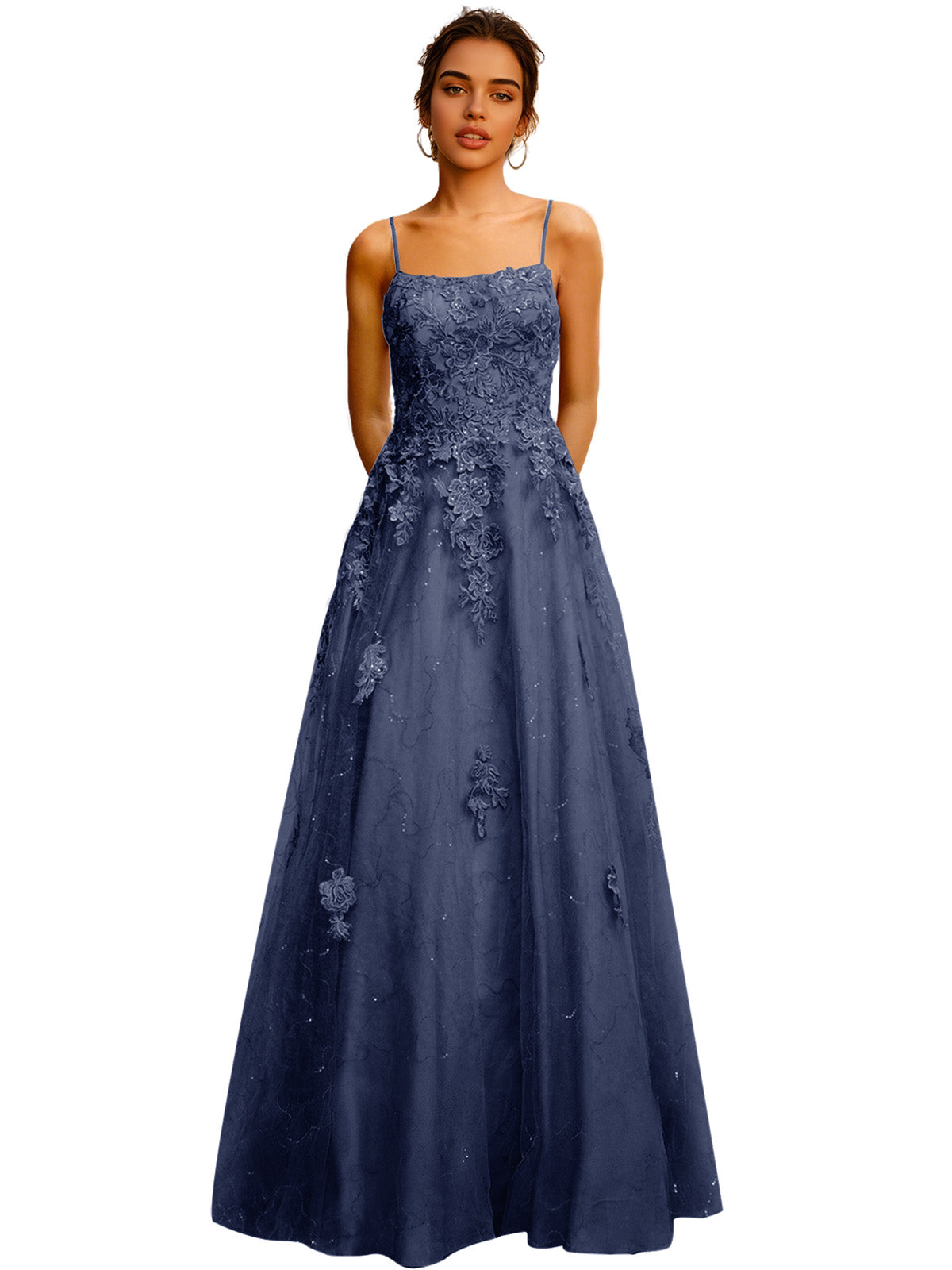 Strapless Lace Ball Gown Prom Dress with Corset Bodice and Full Dress