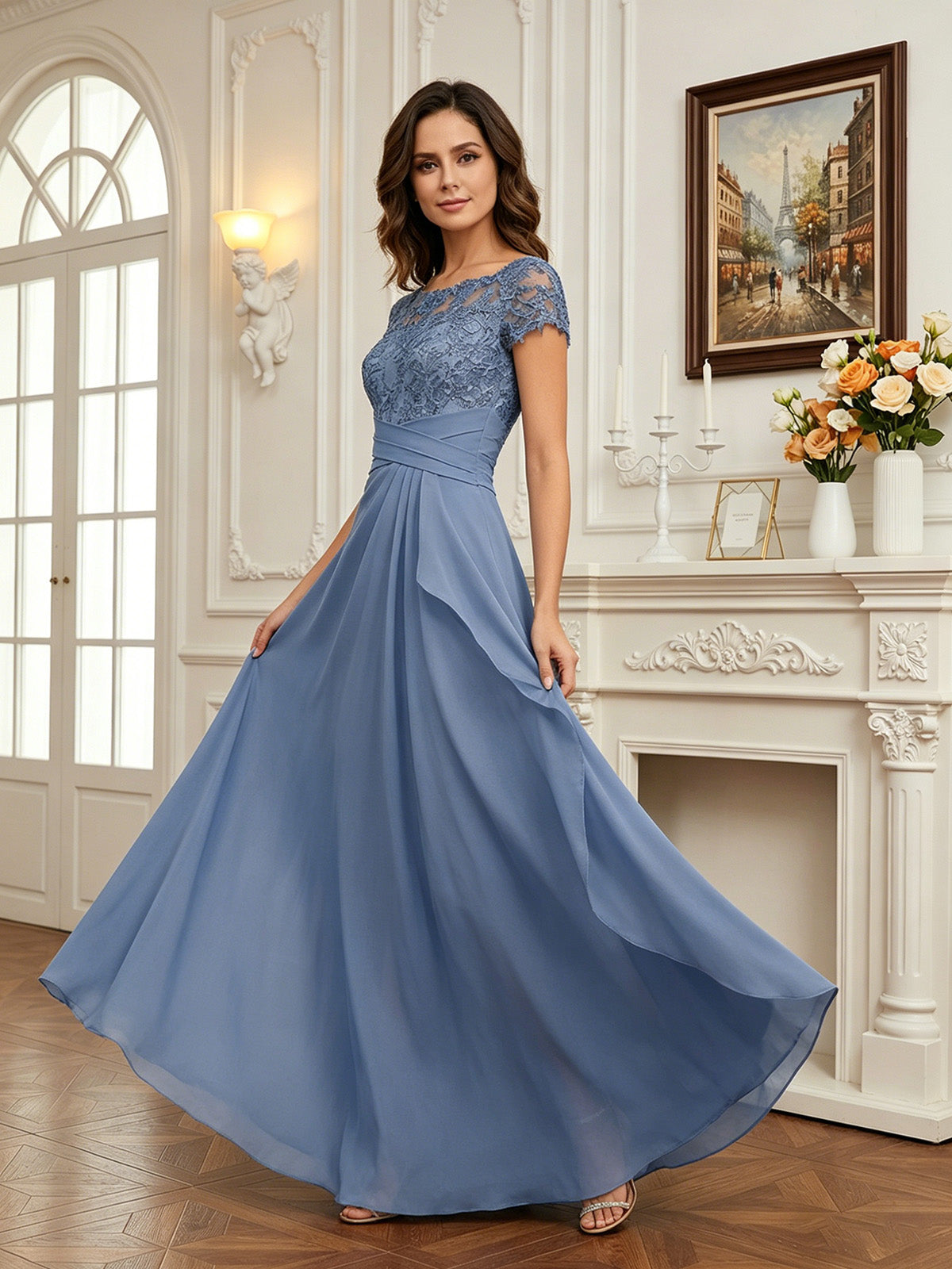 criss cross ruched waist detail
