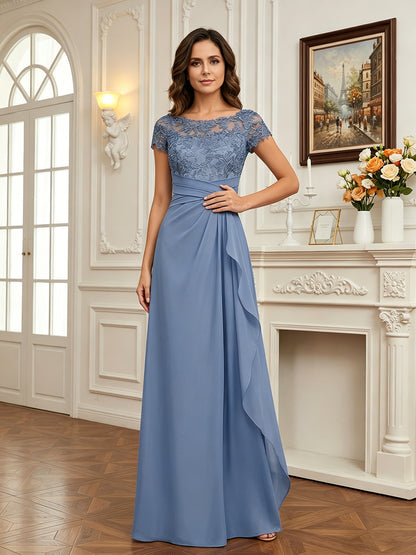 sophisticated long dress for wedding party