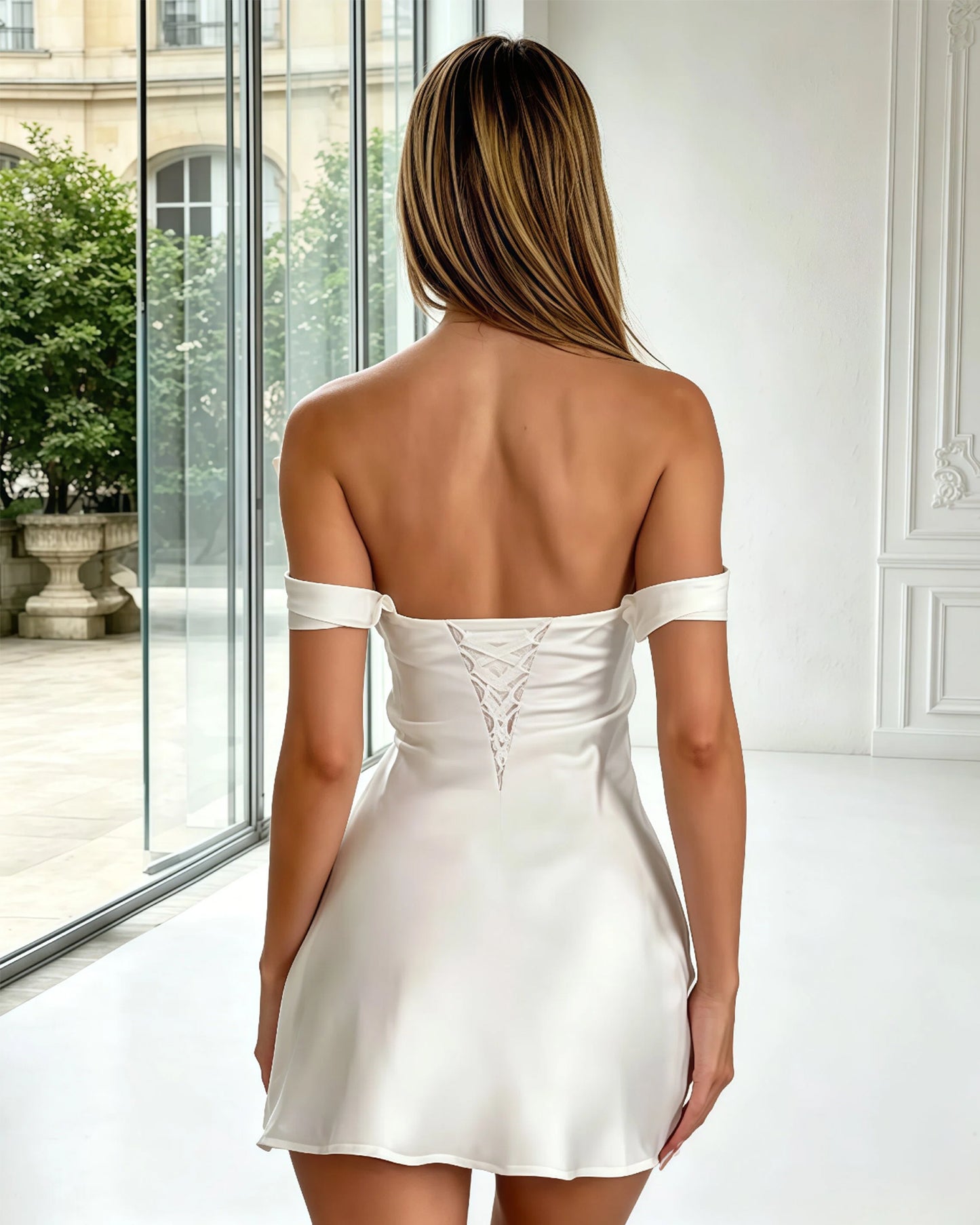 elegant low back homecoming dress