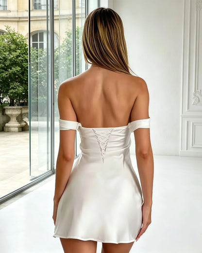 elegant low back homecoming dress